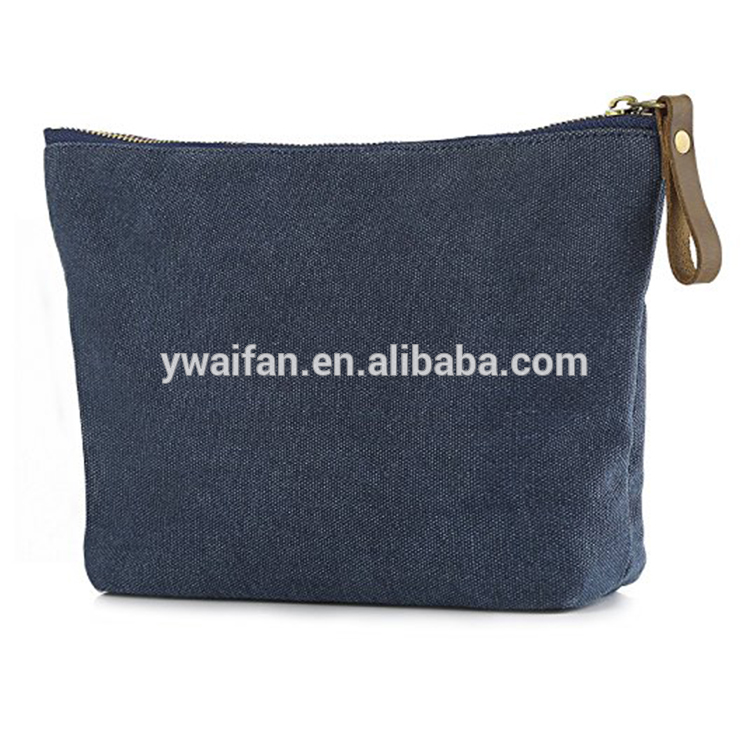 Cute Soft Cosmetic Bag Canvas Makeup Bag Pouch Purse Handbag Organizer with Zipper