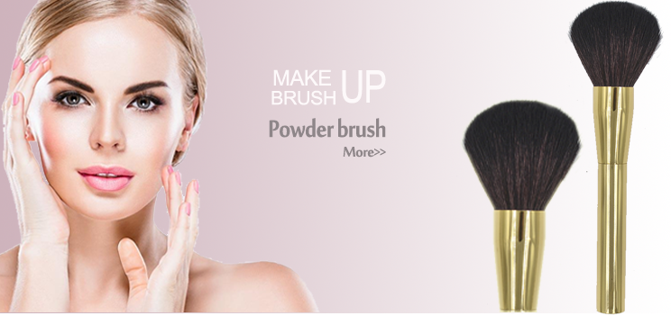 High Quality Goat Hair Metal Handle Makeup Large Loose Powder Brush