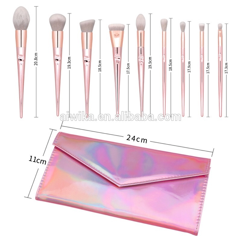 Customized Professional Cosmetics 10pcs Makeup Brushes Private Label