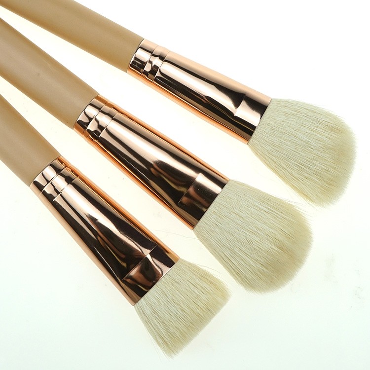 15pcs private label wood handle makeup brush professional cosmetic brushes set