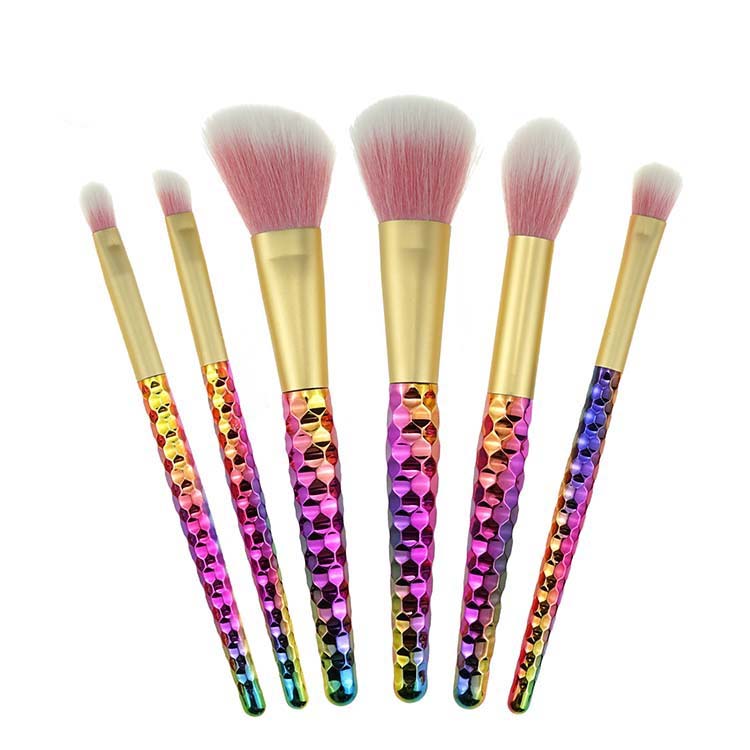 Hot Sale Rainbow Bling Smudge Makeup Brush Set