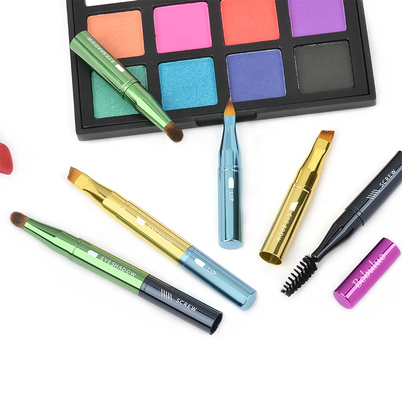 Unique 4 In 1 Metal Makeup Brush For Eye Cosmetic