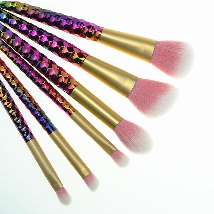 Hot Sale Rainbow Bling Smudge Makeup Brush Set