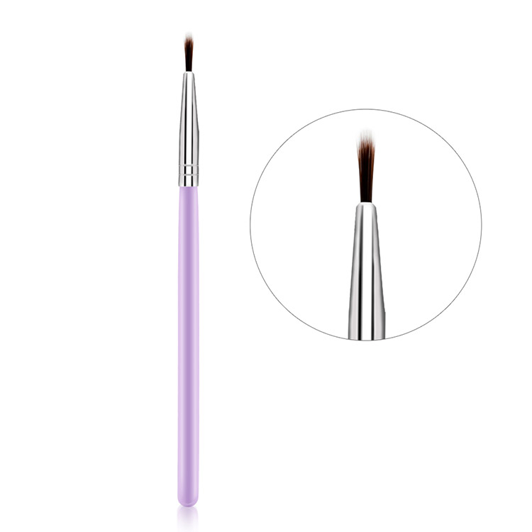 Custom Wood Handle Soft Synthetic Hair Precise Eyeliner Brush For Women