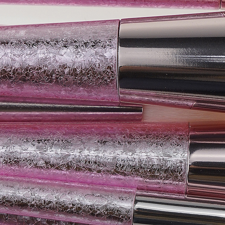 Best Sellers 10PCS Pink Glitter Makeup Brush Set Premium Vegan Brushes