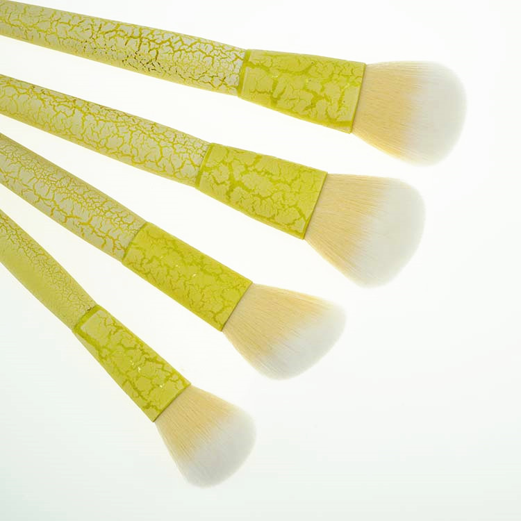 13 pieces Luxury Gold &Green Makeup Brush With Crackle Finish Private Label Makeup Brush Set