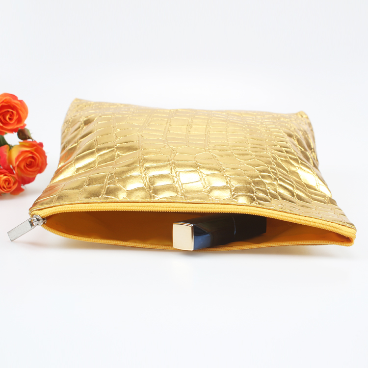 Golden PU Foldable Lady Hand Bag Wedding and Party Hand Bag Women Multifunctional Hand Bag Women