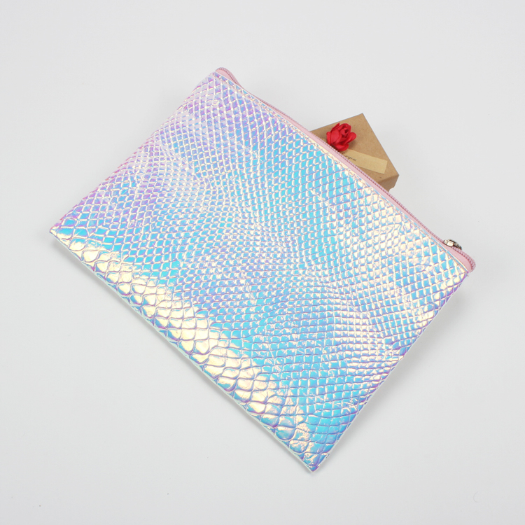 Fish Scale Pattern PVC Glitter Cosmetic Bag Makeup Bag For Woman Makeup Bag