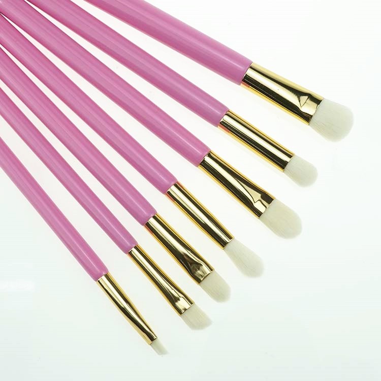 12 Pcs Pink Eyeshadow Brush Kabuki Cool Makeup Brushes Set