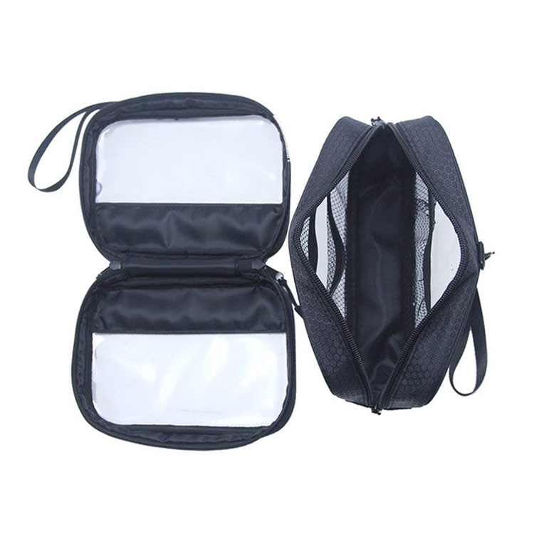 Clear Dopp Kit TSA Liquids Bag Black Small Cosmetic Makeup Bag Shaving Kit Travel Bags