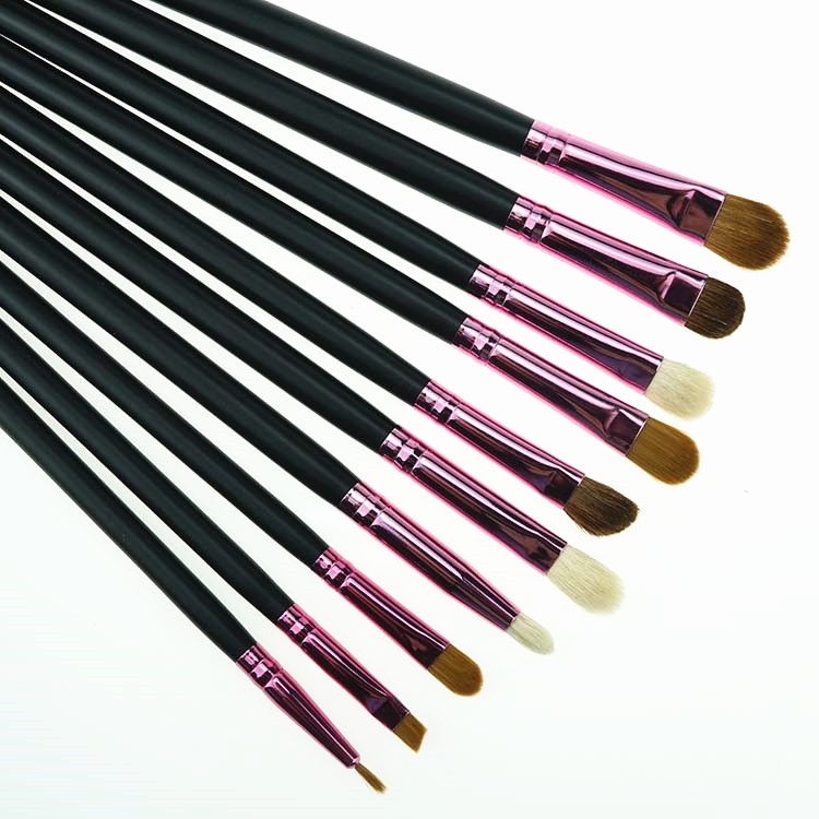 15 Pcs  Professional Kabuki Eye Blending Makeup Brush Set With Metallic Bag
