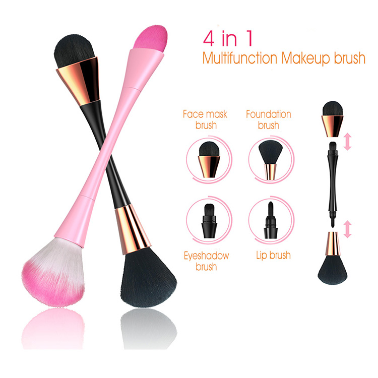 New 4-in-1 cosmetics synthetic multifunctional travel makeup brush set