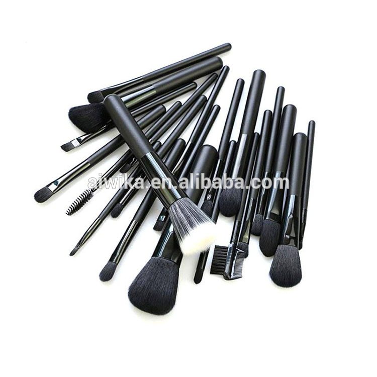 New Makeup Brushes Supplier, 24pcs Microphone Dotted Makeup Brushes Custom Logo