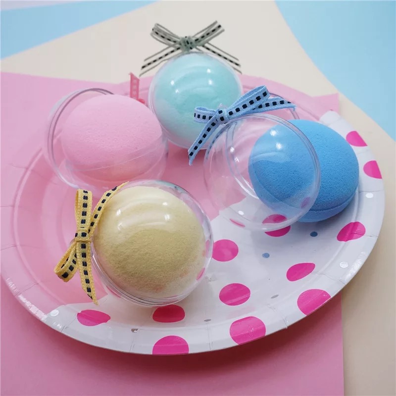 Hydrophilic Eco-friendly Yes Washable Gift Package Foundation Setting Macaroon Makeup Sponge Powder Your Own Brand