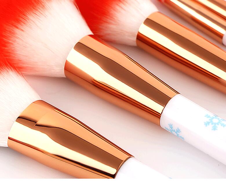 custom private label Christmas Gift box novelty makeup brush set