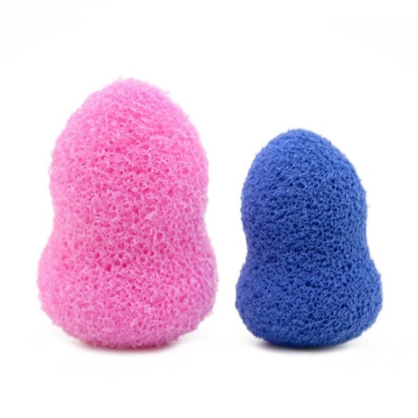 Wet water enlarges non-latex face wash and makeup remover sponge cleaning sponge