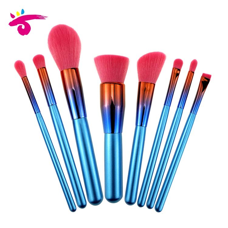 Custom OEM 8pcs Vegan Pravite Label Makeup Brushes Cosmetics