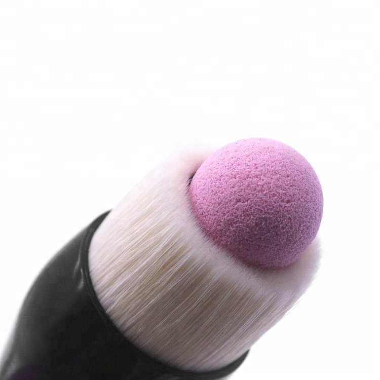 2019 Hotcake Synthetic 2 in 1 Retractable Non-latex Sponge Makeup Foundation Brush