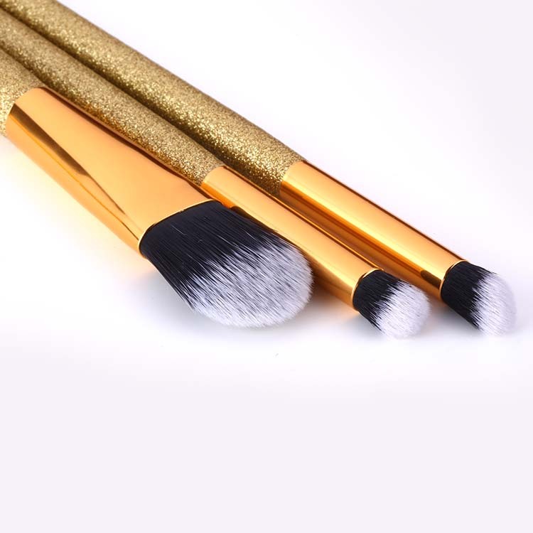 9 pcs Newest Hottest Fashion makeup tools Travel golden makeup brush set