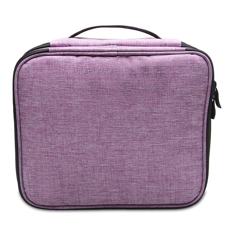 Portable Multifunctional 2 layer Makeup Pouch Travel Makeup Brushes Bag Makeup Train Case