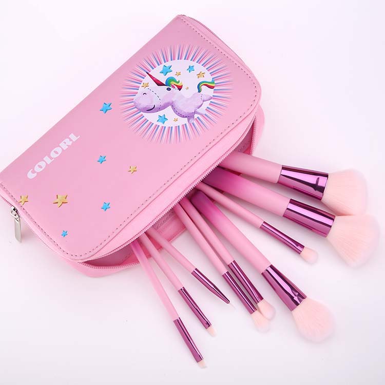 Wholesale Beautiful Synthetic Hair Makeup Brushes Set with bag