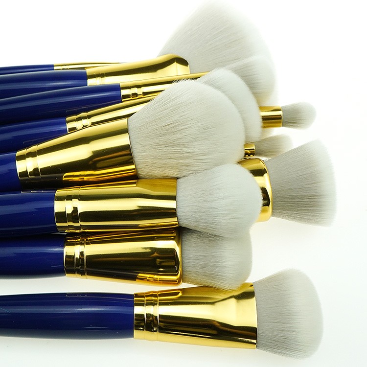 15Pcs Royal Blue Luxury Makeup Brush Set Private Label Brush