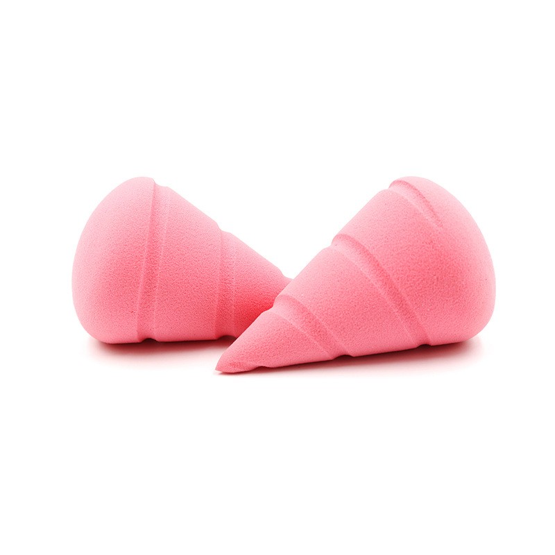 Cute Unicorn Shape Pink Ice Cream Easy Powder Blender Cosmetic Powder Puff custom logo Makeup Sponge