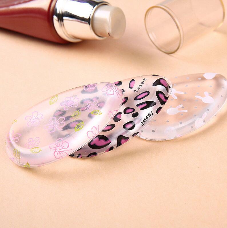 2019 new arrivals Two Color Pattern Customized Design Silicone Clear Makeup Sponge Silicone Puff
