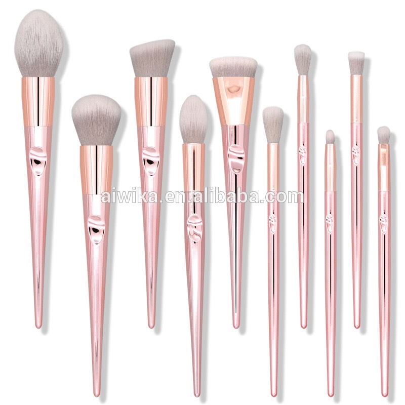 Customized Professional Cosmetics 10pcs Makeup Brushes Private Label