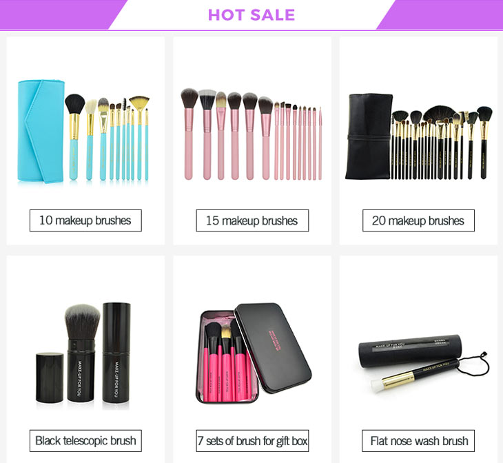 Travel Face Brush makeup brush with plastic cove Curved Korea Makeup Foundation Brush