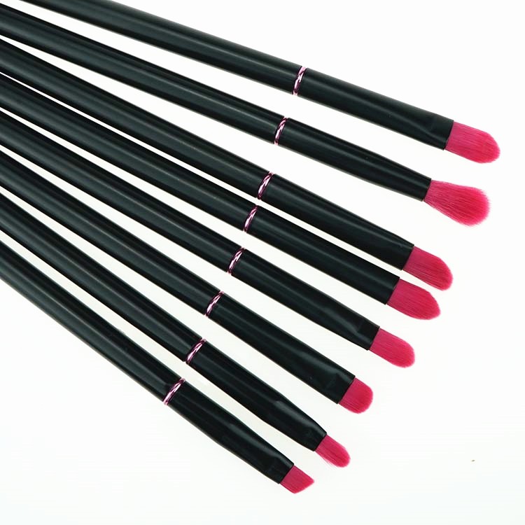 OEM Black Metal Makeup Brush Taklon Hair Cosmetic Tools Free Sample