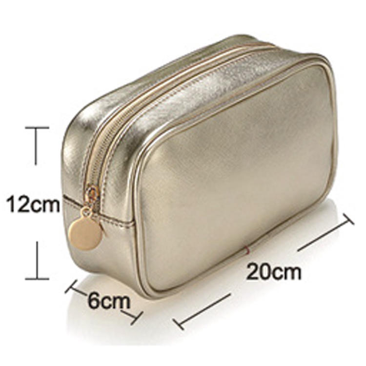 Cosmetic Brush Organizer Holder Travel Gold Makeup Bag for Women