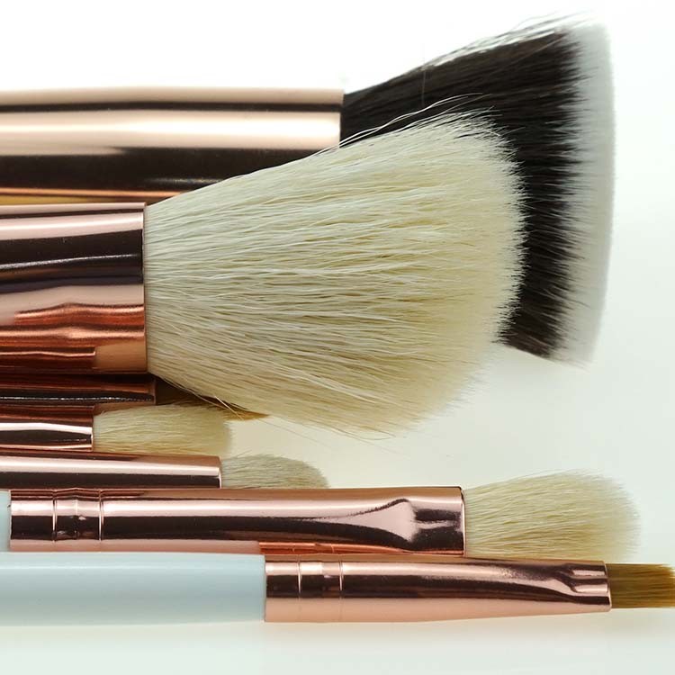 9Pcs Rose Brush Vegan Hair Makeup Brushes Cosmetics Makeup Brushes