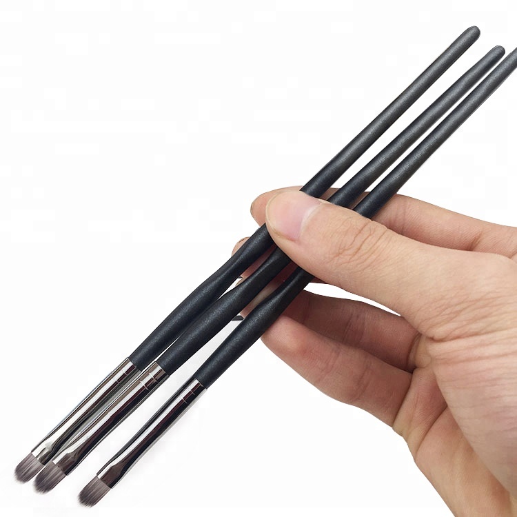 Shenzhen Manufacturer Custom Logo Black Glitter Handle Makeup Cosmetic Lip Brush