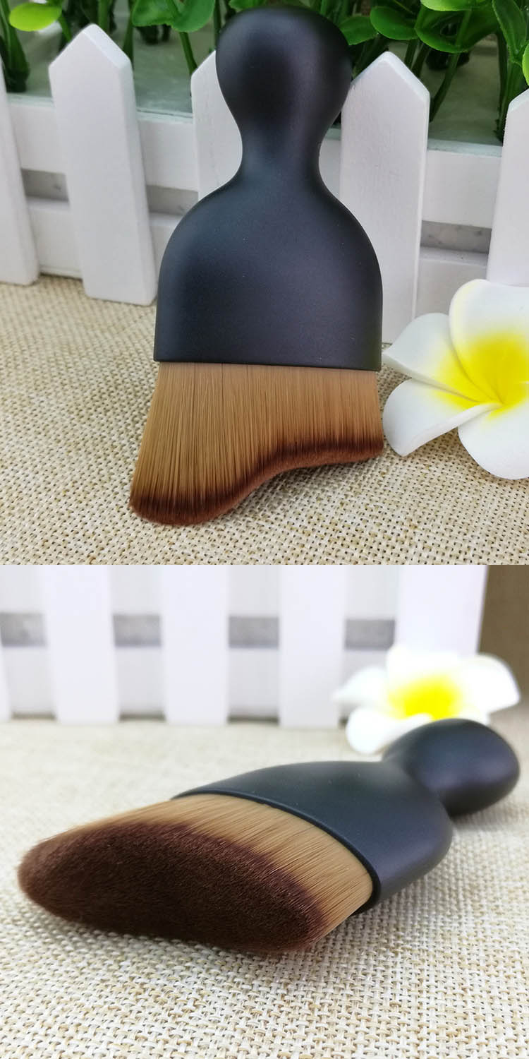 Factory Custom LOGO Goblet Shape Black Single Cosmetics Makeup Foundation Brush