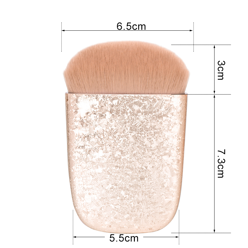 Electroplated Rimous Single Foundation Makeup Brush Soft Hair Kabuki Foundation Brush