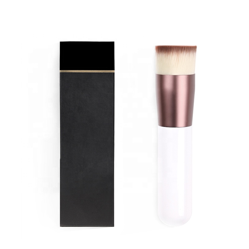 High Quality Lady White Handle Density Synthetic Foundation Brush Makeup With Box