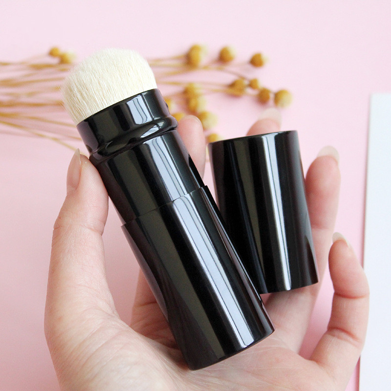 Flat Top powder brush Retractable Kabuki Brush Flat Makeup Brush Vegan wholesale brushes