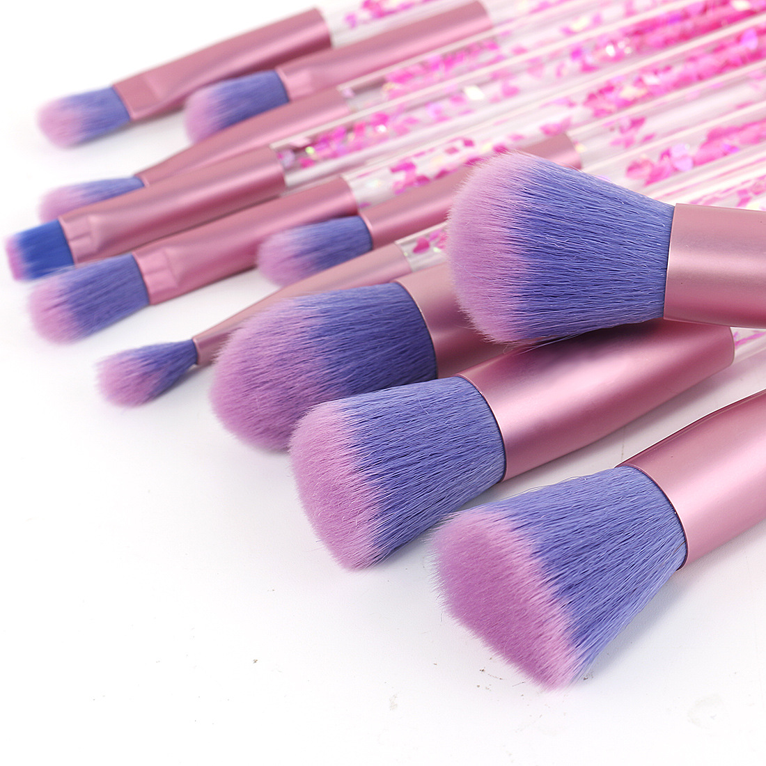 Crystal Handle Makeup Brush Sets 12 PCS Glitter Make Up Brushes