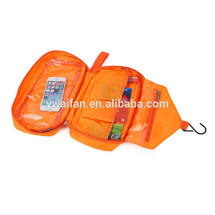Handcrafted Nylon Portable Travel Organizer Men Hanging Travel Toiletry Bag