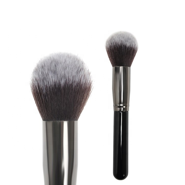 Single Private Label Powder Blusher Smudge Black Makeup Brush