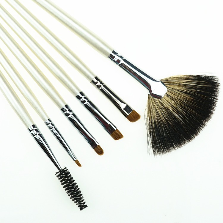 High quality 15pieces synthetic hair copper ferrule makeup brush set with holographic PVC bag