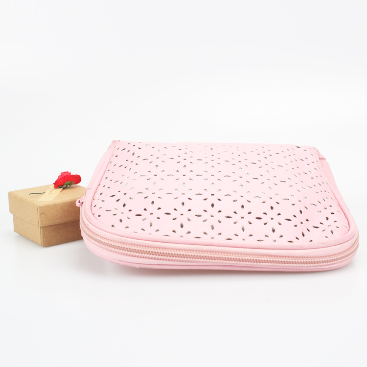 PU Leather Skeleton Cosmetic Pouch for Women Ladies Make Up Cosmetic Bag