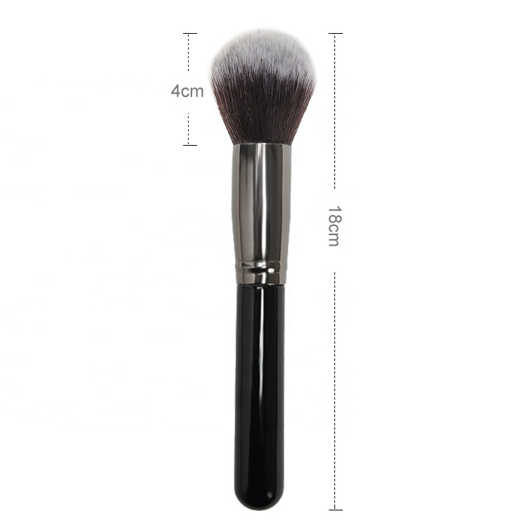 Single Private Label Powder Blusher Smudge Black Makeup Brush