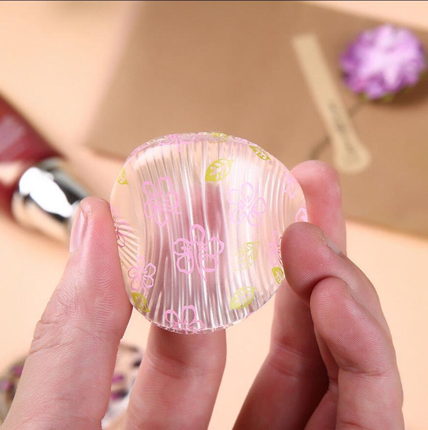 2019 new arrivals Two Color Pattern Customized Design Silicone Clear Makeup Sponge Silicone Puff