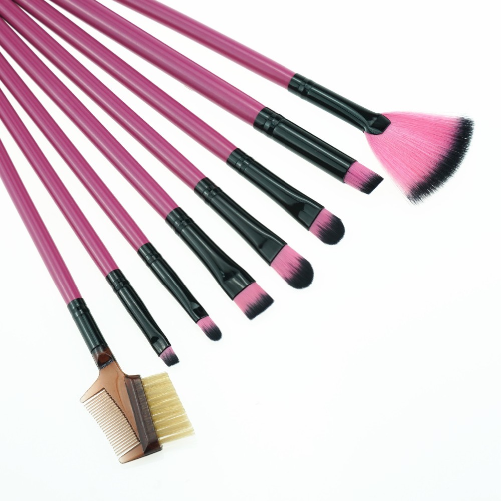 Personalized 22pcs pink makeup brush set