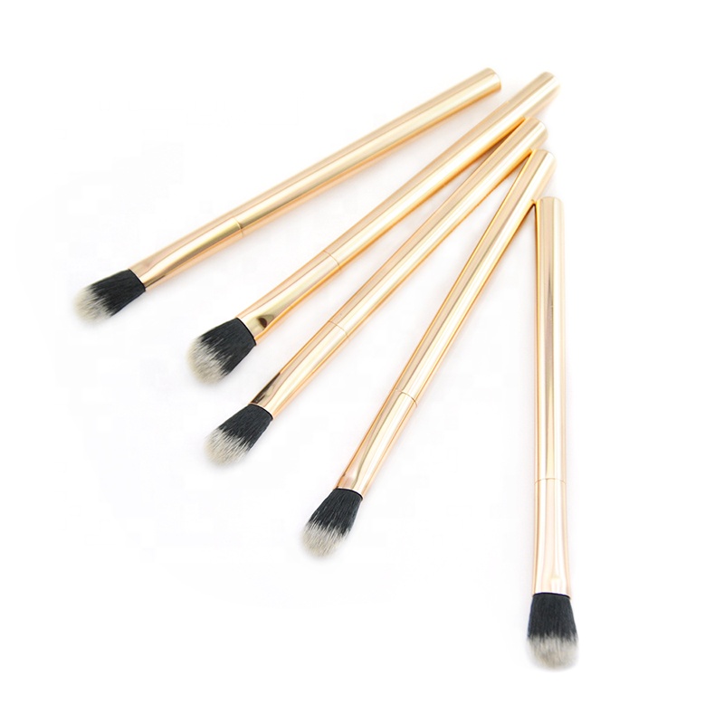 Shenzhen Wholesaler Synthetic Eye Cosmetic Brush Gold Metal Eyeshadow Brush