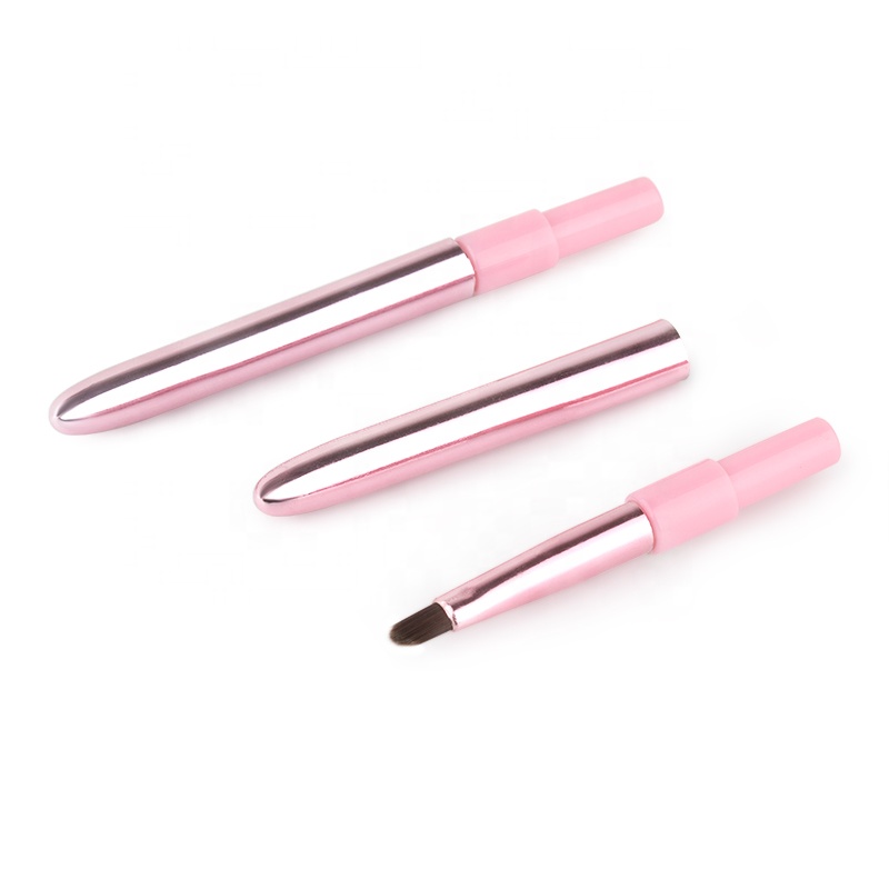 Kids Cute Mini Foldable Doll Nylon Lip Brush For Makeup