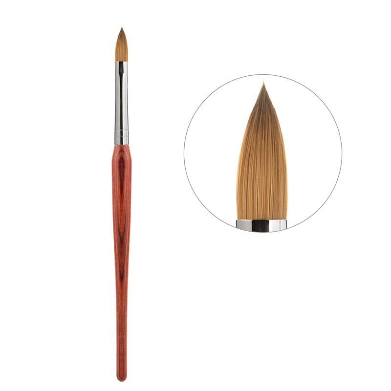 Long Handle Nail Painting Brush Pen Classic Rose-wood Nail French Brush