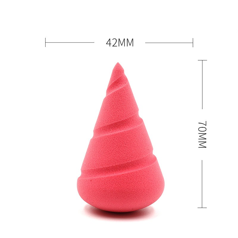 Cute Unicorn Shape Pink Ice Cream Easy Powder Blender Cosmetic Powder Puff custom logo Makeup Sponge